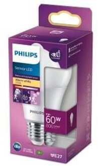 Philips LED Lamp E27 8W + sensor