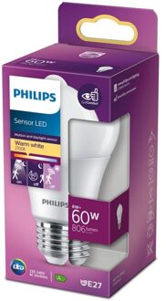 Philips LED Lamp E27 8W + sensor