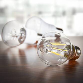 Philips LED lamp E27 A60 7W 806lm 2700K filament 6-pack