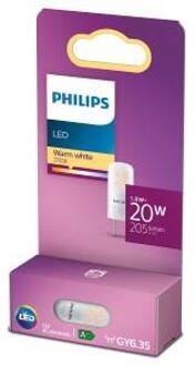 Philips LED-lamp Energielabel A++ (A++ - E) GY6.35 Stift 1.8 W = 20 W Warmwit (Ø x l) 1.3 cm x 3.5 cm 1 stuk(s)