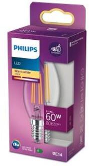 Philips LED-lamp Equivalent 60W E14 Warm wit Niet-dimbaar, Glas