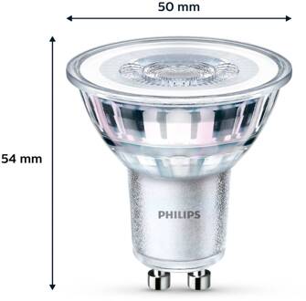 Philips LED lamp GU10 3,5W 255lm 827 helder 36° 2st