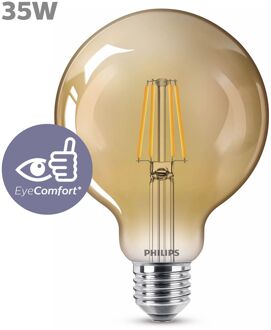 Philips LED (monochrome) EEC A++ (A++ - E) E27 Globe 4 W = 35 W Warm white (Ø x L) 9.5 cm x 14 cm not dimmable 1 pc(s)