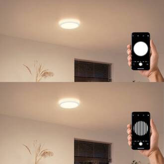 Philips LED plafondlamp Aio RD wit 2-pack Ø 30 cm afstandsbediening