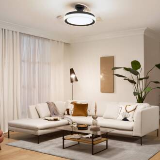 Philips LED plafondventilator Bliss zwart/wit, stil, CCT zwart, wit