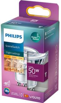Philips LED Spot GU10 Lamp - 50W Warm Wit - Compatibel met Dimmer - Glas