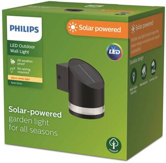 Philips LED wandlamp op zonne-energie Fyve zwart