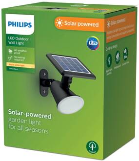 Philips LED wandlamp op zonne-energie Jivix zwart