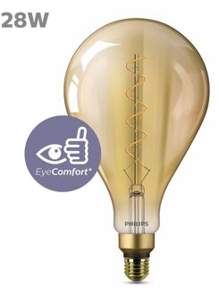 Philips Ledfilamentlamp Giant Spiral - Goud - D16,2cm - Warm Wit - E27 - 4,5w