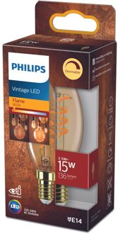 Philips Ledfilamentlamp Kaars Amber E14 2,5w