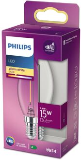 Philips Ledfilamentlamp Kaars - D3,5cm - Warm Wit - E14 - 1,4w