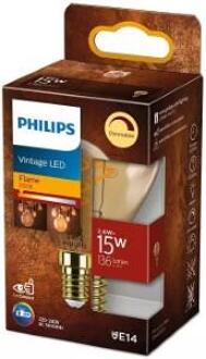 Philips Ledfilamentlamp Peertje Classic - Amber - D4,6cm - Dimbaar - Warm Wit - E14 - 2,6w