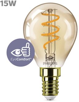 Philips Ledfilamentlamp Peertje Classic - Amber - D4,6cm - Dimbaar - Warm Wit - E14 - 2,6w