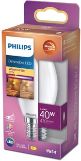 Philips Ledlamp Kaars - D3,5cm - Dimbaar - Warm Wit - E14 - 3,4w