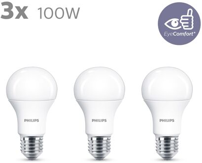 Philips Ledlamp Peertje - D6cm - Warm Wit - E27 - 13w - 3 Stuks