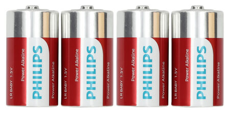 Philips LR14 C batterijen - 4x stuks - Alkaline Power