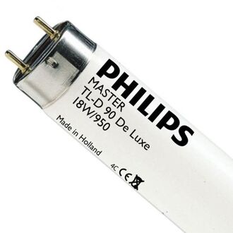 Philips master tl-d 90 de luxe 18w/950 59cm Wit