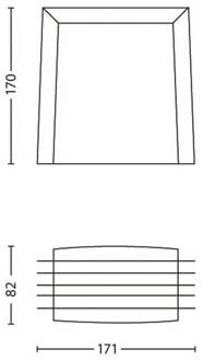 Philips myGarden Shades buitenwandlamp E27 grijs