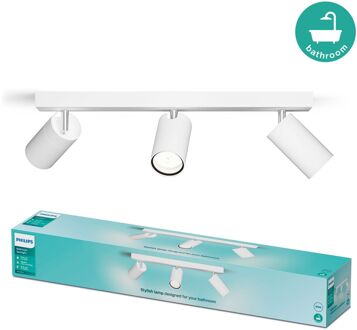 Philips Opbouwspot Badkamer Idris - Wit - 3xgu10