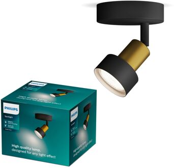 Philips Opbouwspot Conduit Zwart Messing Gu10