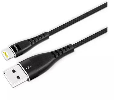 Philips Oplader Usb Dlc5204v/00 - 120 Cm - Lightning - Apple - Zwart