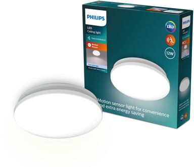 Philips Plafondlamp Acuna - Koel Wit - 24,5cm - 12w Met Sensor