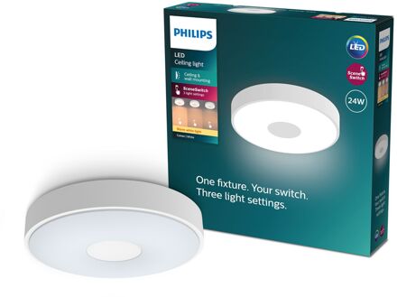 Philips Plafondlamp Coiner - Wit - 38cm - 24w