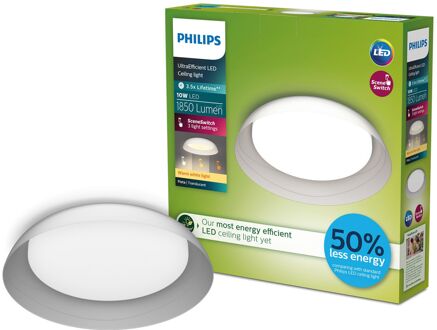 Philips Plafondlamp Fleta - Transparant - 35cm - 10w