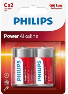 Philips Powerlife alkaline LR14 C batterij set