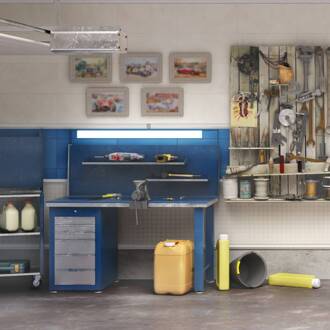 Philips ProjectLine LED badverlichting 120cm 4000K grijs, gesatineerd