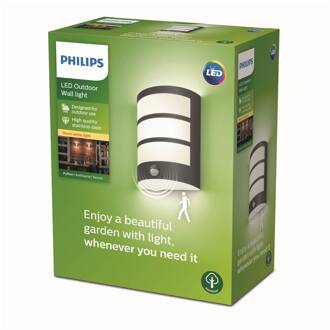 Philips Python buitenlamp antraciet 2.700K sensor antraciet, wit