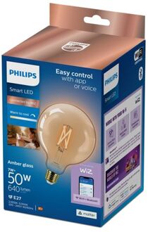 Philips Slimme Ledfilamentlamp G125 Amber E27 7w