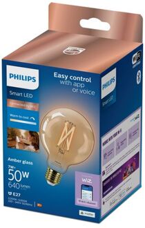 Philips Slimme Ledfilamentlamp G95 Amber E27 7w
