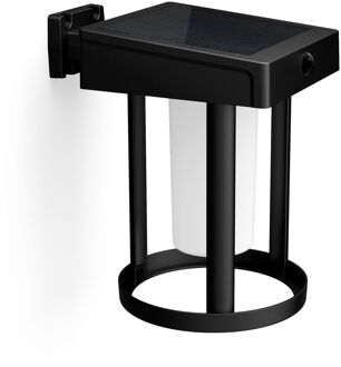 Philips Solar Wandlamp Camill Zwart Rond Mat Glas 1,4w