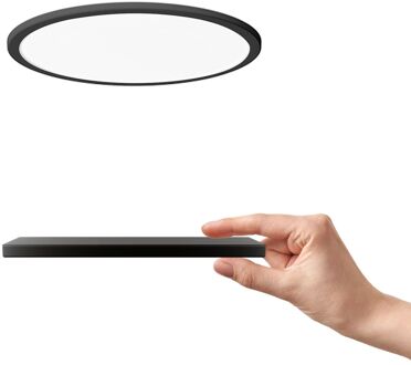 Philips SUPERSLIM Plafondlamp LED 1x15W/1300lm Rond Zwart