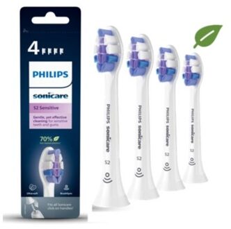 Philips Tandenborstelset / S2 Sensitive, 4 stuks / Sonicare Mondverzorging accessoire Wit