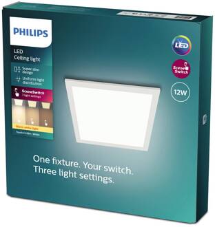 Philips TOUCH Plafondlamp LED 1x12W/1100lm Vierkant Wit