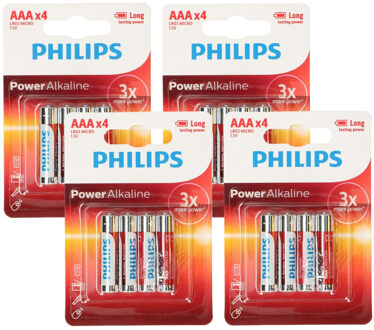 Philips Triple A batterijen - Power Alkaline - AAA - set 16x stuks