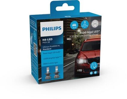 Philips Ultinon Pro6000 HL H4 LED 11342U60SX2 11342U60SX2