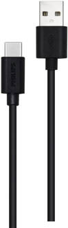 Philips Usb Kabel 2.0 - Usb-a Naar Usb-c - 1,2 Meter - Pvc Zwart