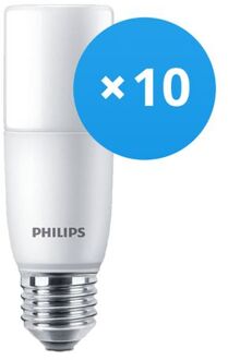 Philips Voordeelpak 10x Philips Corepro Led E27 Tubular Stick Mat 9.5w 950lm - 830 Warm Wit | Vervangt 75w