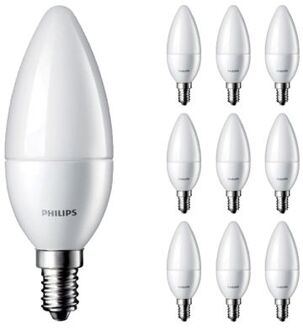 Philips Voordeelpak 10x Philips Corepro Ledcandle E14 Mat 5w 470lm - 827 Zeer Warm Wit | Vervangt 40w