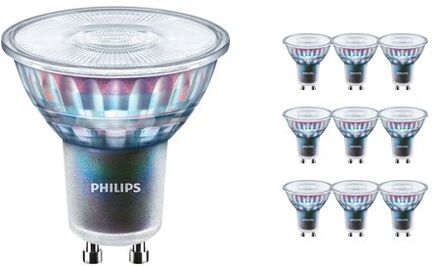 Philips Voordeelpak 10x Philips Master Ledspot Expertcolor Gu10 Par16 3.9w 265lm 36d - 927 Zeer Warm Wit |