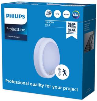 Philips Wall-mounted wandlamp sensor Ø 18,2cm 840 wit