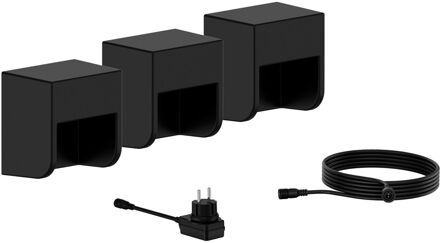 Philips Wandlamp Pack Gardenlink Grits 24v Zwart 3st