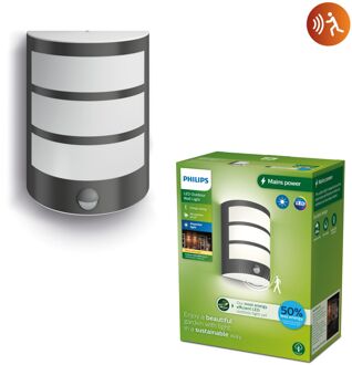 Philips Wandlamp Python Antraciet 3,8w Met Sensor