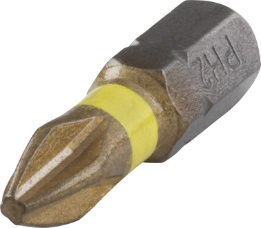 Phillips Bits - TiN Torsion - PH 2 - 25 mm - 2 Stuks