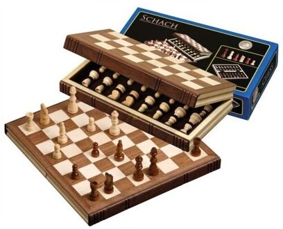 Philos reis schaakset hout 30x15,5 cm