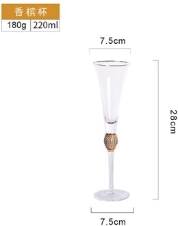 Phnom Penh Cocktail Glas Gewikkeld Met Diamant Wijn Set Champagne Goblet Crystal Druif Glas Wijn Beker Wijn Beker champagne Cup