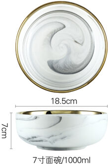 Phnom Penh Marmer Servies Keramische Plaat Thuis Plaat Servies Set Restaurant Decoratieve Servies Ronde Schalen en Borden Sets 18.5x7cm